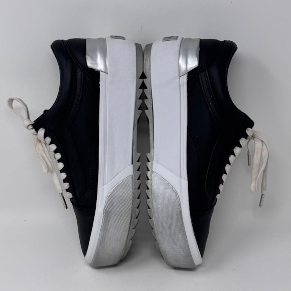 Vans Old Skool Stacked "Shiny" Sneakers – Black & True White, Women's 8.5 - Picture 7 of 9